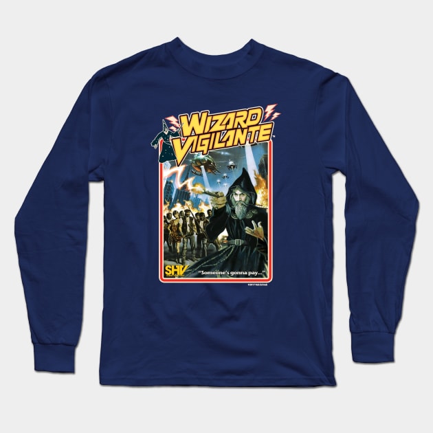 WIZARD VIGILANTE DESIGN 2 Long Sleeve T-Shirt by RobSchrab